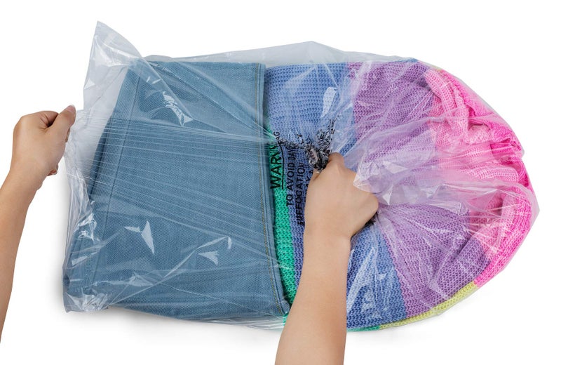 PaknSeal Clear 18x24 Self Seal Poly Bags, Suffocation Warning (100 Count) - Image 4